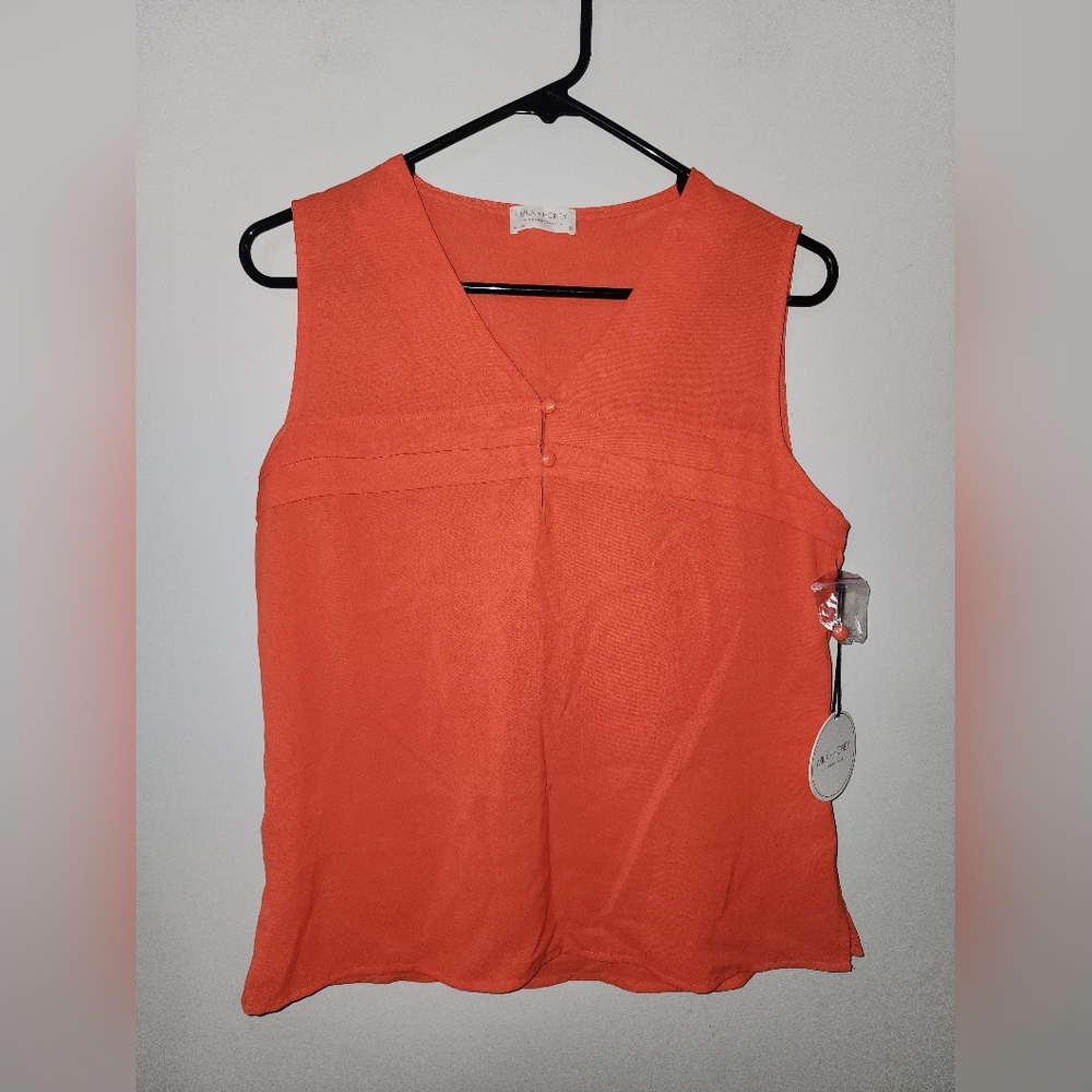 Milk + Honey Orange Top Size Small NWT